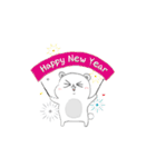 White bear Jun - New Year articles（個別スタンプ：1）