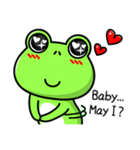 Frog Bo's life-I'm in love (English)（個別スタンプ：4）