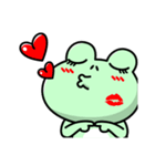 Frog Bo's life-I'm in love (English)（個別スタンプ：32）