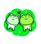 Frog Bo's life-I'm in love (English)（個別スタンプ：37）