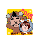 Puhi ＆ Pusa - Chinese New Year 2018（個別スタンプ：1）