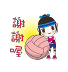 Little girl playing volleyball（個別スタンプ：6）