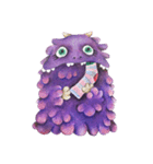 little purple monster（個別スタンプ：7）