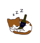 Cat with wine (champagne)（個別スタンプ：5）