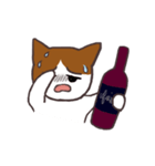 Cat with wine (champagne)（個別スタンプ：6）