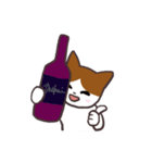 Cat with wine (champagne)（個別スタンプ：7）