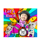 Kid with cat and French bull dog（個別スタンプ：1）