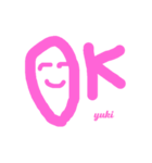 ピンクYUKI（個別スタンプ：1）