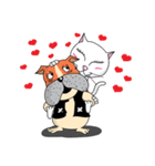 My girlfriend is a cat and I am a dog.（個別スタンプ：21）