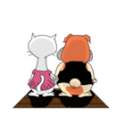 My girlfriend is a cat and I am a dog.（個別スタンプ：23）