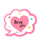 Lovely talk balloon message sweet（個別スタンプ：15）