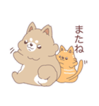 キリッともち犬＆まねっこ猫（個別スタンプ：35）