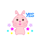 Vivi Pink Bunny（個別スタンプ：7）