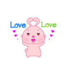Vivi Pink Bunny（個別スタンプ：9）