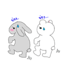 Grey Rabbit ＆ White Bear by manud_seetao（個別スタンプ：13）