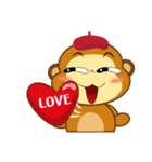 Always Having Fun Monkeys_Valentine_2（個別スタンプ：15）