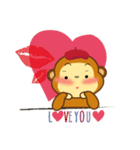 Always Having Fun Monkeys_Valentine_2（個別スタンプ：17）