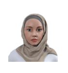 Daily Hijab: 3D Facial Expressions（個別スタンプ：1）