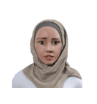 Daily Hijab: 3D Facial Expressions（個別スタンプ：4）