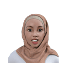 Daily Hijab: 3D Facial Expressions（個別スタンプ：7）