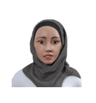 Daily Hijab: 3D Facial Expressions（個別スタンプ：11）