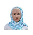 Daily Hijab: 3D Facial Expressions（個別スタンプ：17）