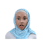 Daily Hijab: 3D Facial Expressions（個別スタンプ：18）