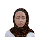 Daily Hijab: 3D Facial Expressions（個別スタンプ：25）