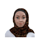 Daily Hijab: 3D Facial Expressions（個別スタンプ：27）