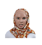 Daily Hijab: 3D Facial Expressions（個別スタンプ：29）