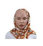 Daily Hijab: 3D Facial Expressions（個別スタンプ：30）