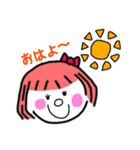 ショートヘア女の子スタンプ（個別スタンプ：4）