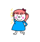 ショートヘア女の子スタンプ（個別スタンプ：14）