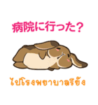 ウサギ : いつも大好き タイ語日本語（個別スタンプ：40）
