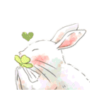 Lovely rabbit sticker！2<English version>（個別スタンプ：17）
