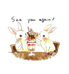 Lovely rabbit sticker！2<English version>（個別スタンプ：24）