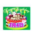 3月の誕生日♥日付入り♥ケーキでお祝い♪2（個別スタンプ：4）