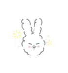 白いウサギ'ミルク'♡（個別スタンプ：24）