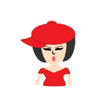 the girl's with hat（個別スタンプ：4）