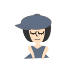 the girl's with hat（個別スタンプ：6）