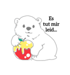 Polar bear in German（個別スタンプ：17）