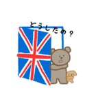 イギリス好きなくまとトイプー（個別スタンプ：9）