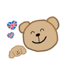 イギリス好きなくまとトイプー（個別スタンプ：20）