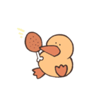 Duck is eating chicken（個別スタンプ：2）
