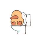 Duck is eating chicken（個別スタンプ：9）