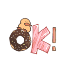 Duck is eating chicken（個別スタンプ：14）