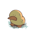 Duck is eating chicken（個別スタンプ：16）