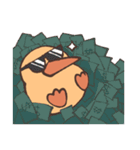 Duck is eating chicken（個別スタンプ：23）