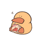 Duck is eating chicken（個別スタンプ：39）