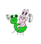 ウサギ と カエル（個別スタンプ：10）